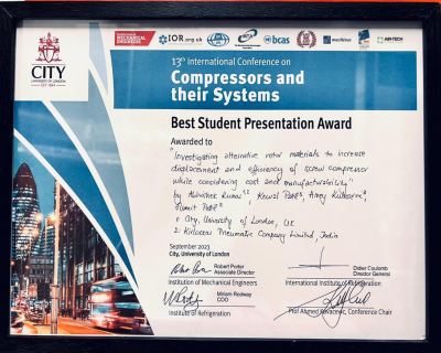 Best Student Presentation Award